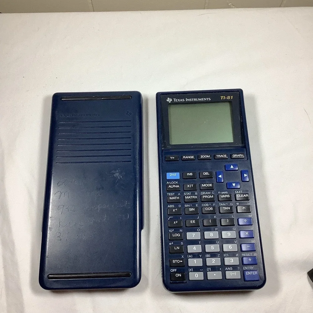 Texas Instruments TI-81 Graphing Calculator‎ Blue w/ Cover